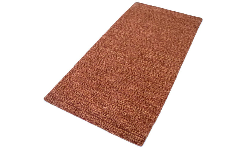 Alfombra de lana - 136 x 72 cm - marrón