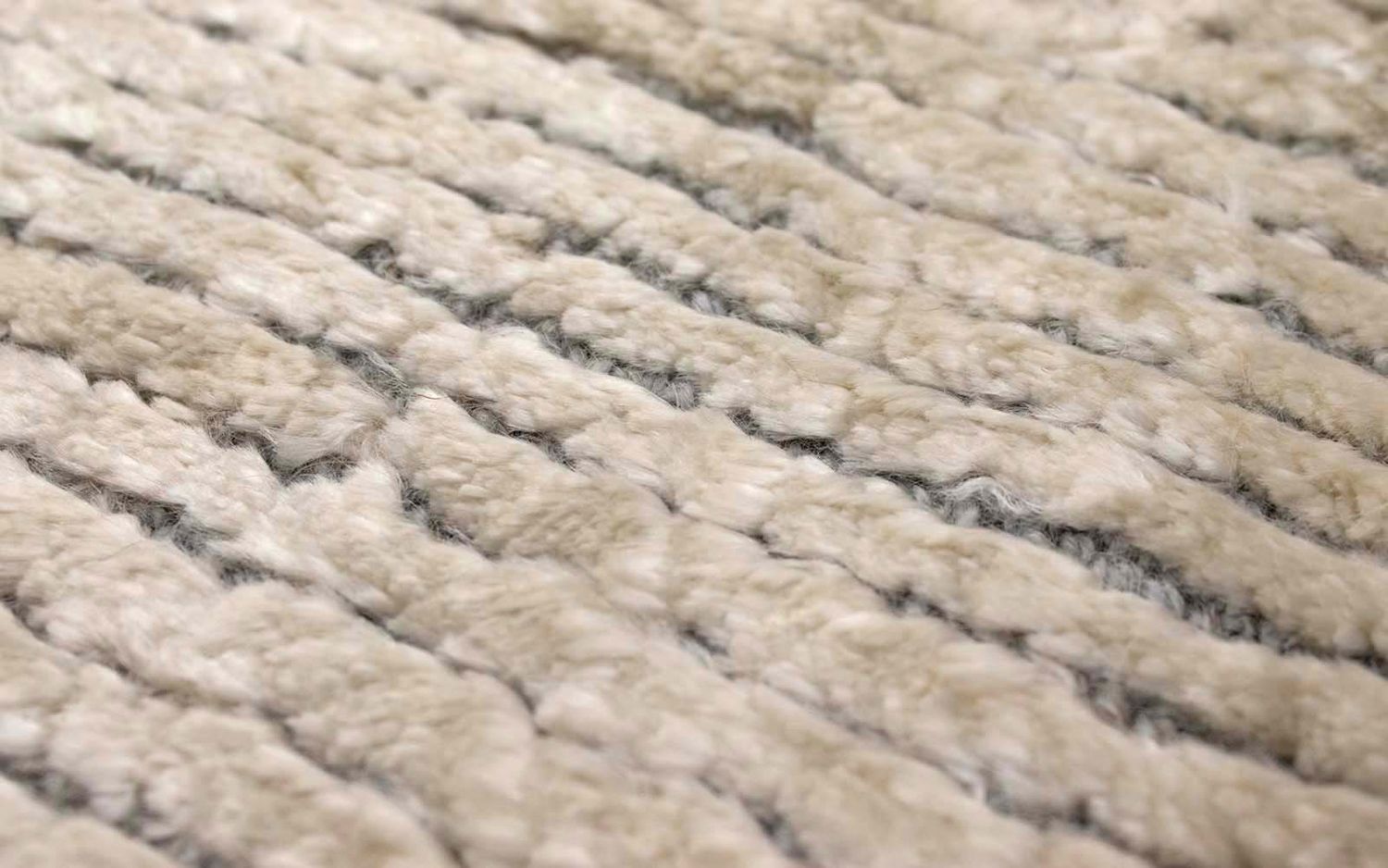 Alfombra de viscosa - 95 x 66 cm - beige