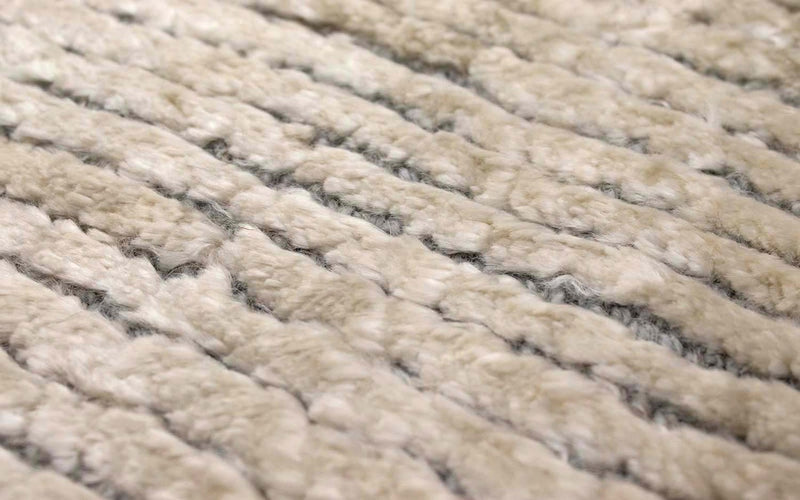 Alfombra de viscosa - 95 x 66 cm - beige