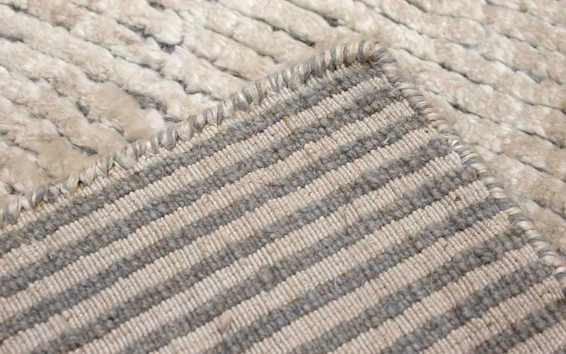 Alfombra de viscosa - 95 x 66 cm - beige