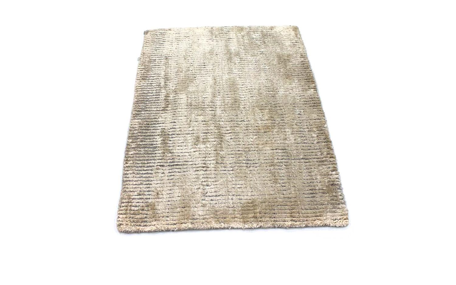 Alfombra de viscosa - 95 x 66 cm - beige