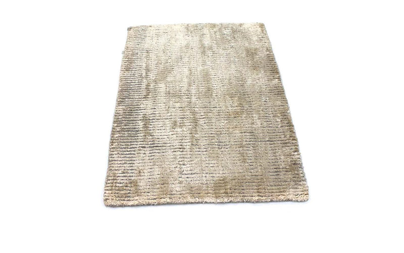 Alfombra de viscosa - 95 x 66 cm - beige