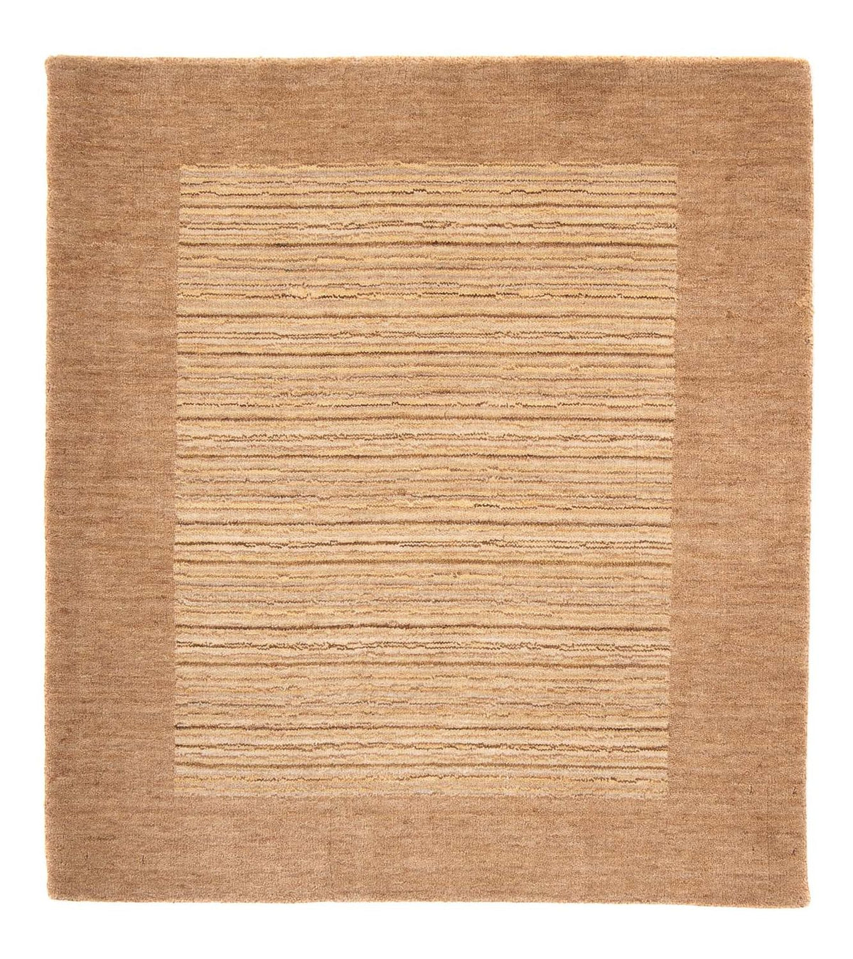 Alfombra Gabbeh - Loribaft Softy - 117 x 91 cm - marrón claro