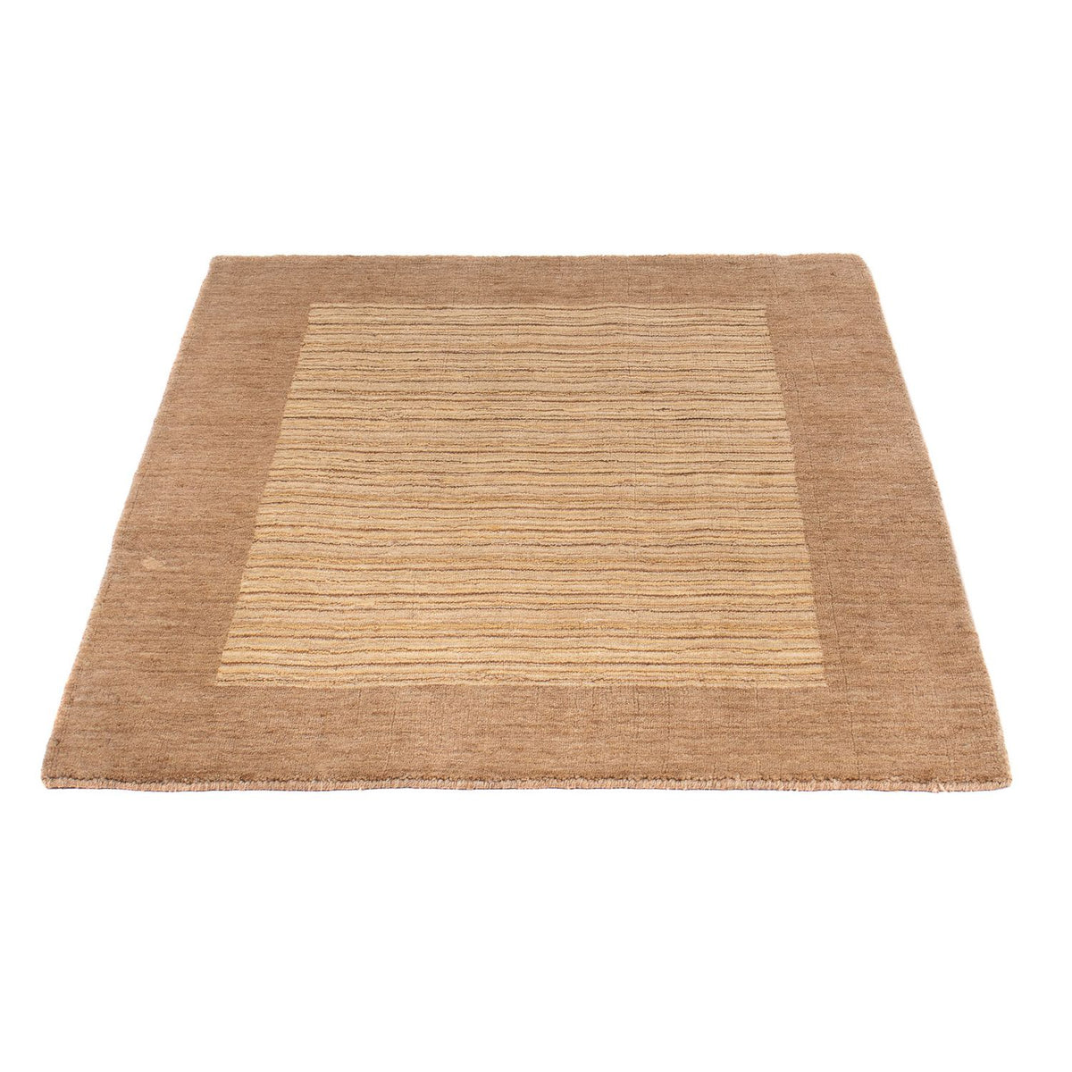 Alfombra Gabbeh - Loribaft Softy - 117 x 91 cm - marrón claro