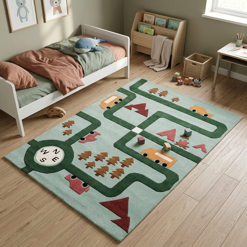 Calle de Juegos Coches Alfombra Infantil