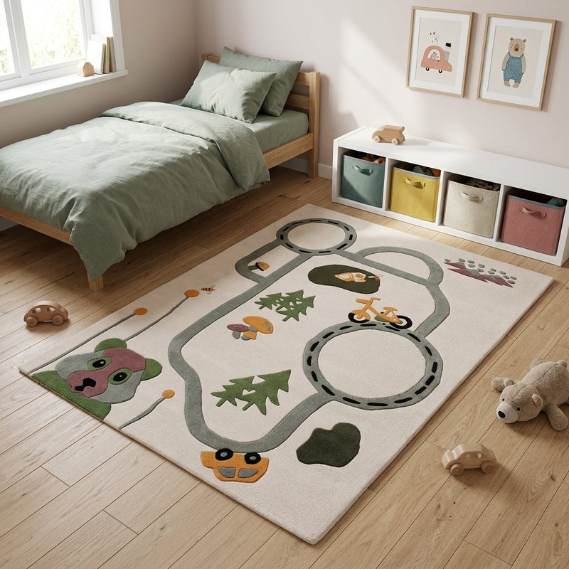 Calle de Juegos Pueblo Alfombra Infantil