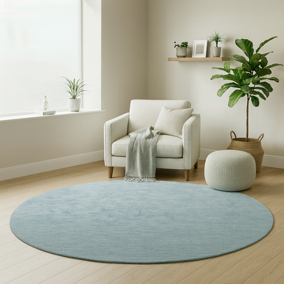 Alfombra Gabbeh - Softy - Uni - redondo