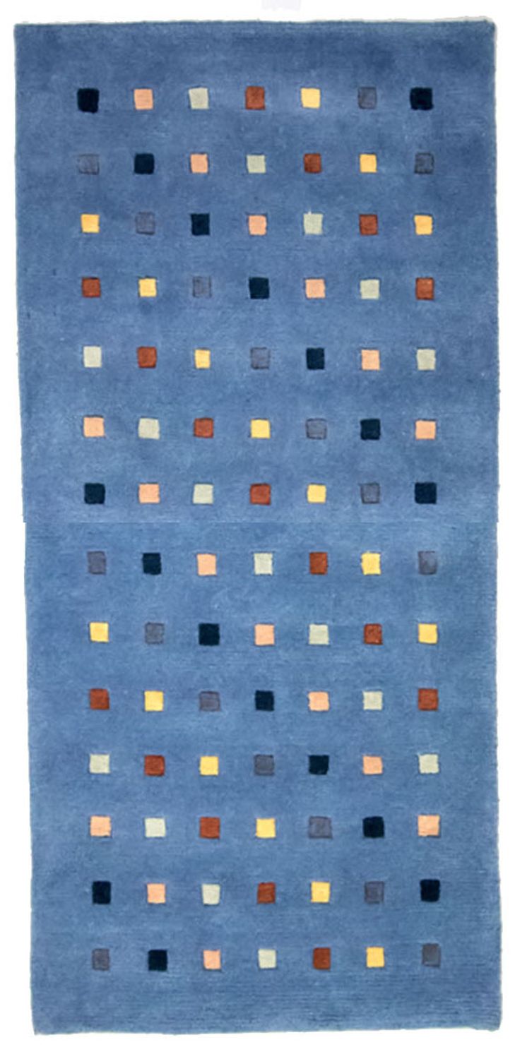 Alfombra de Nepal - 140 x 70 cm - azul claro