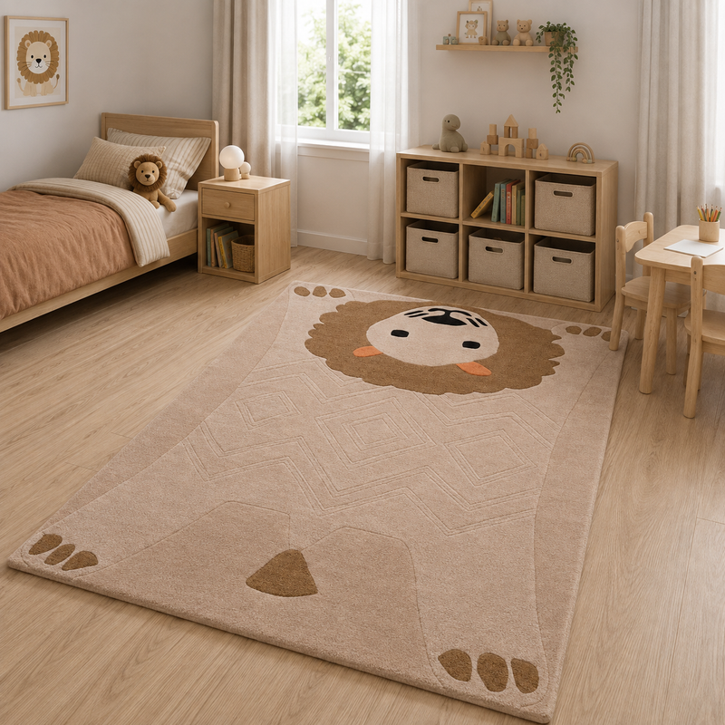 León Tumbado Alfombra Infantil