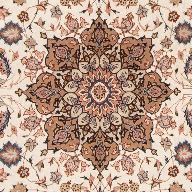 Alfombra Persa - Tabriz - Real - 214 x 149 cm - crema