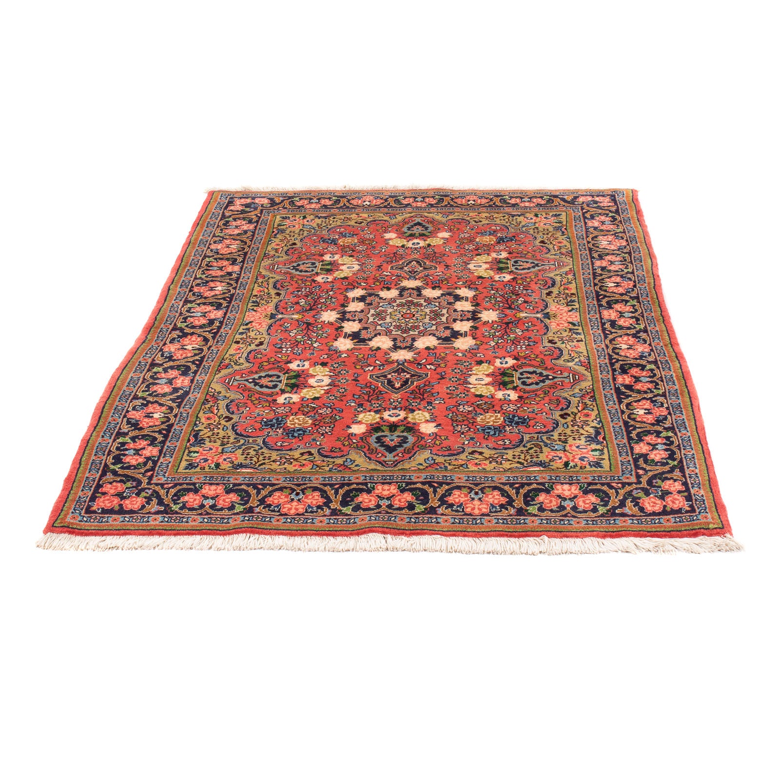 Alfombra persa - Bidjar - 160 x 110 cm - rojo