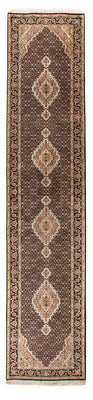 Alfombra de pasillo Alfombra oriental - Tabriz - 372 x 81 cm - negro