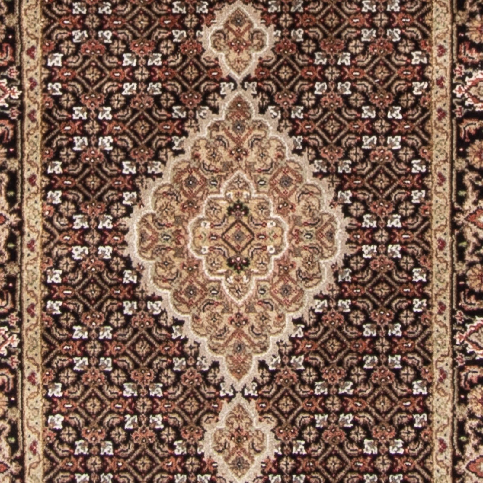 Alfombra de pasillo Alfombra oriental - Tabriz - 372 x 81 cm - negro
