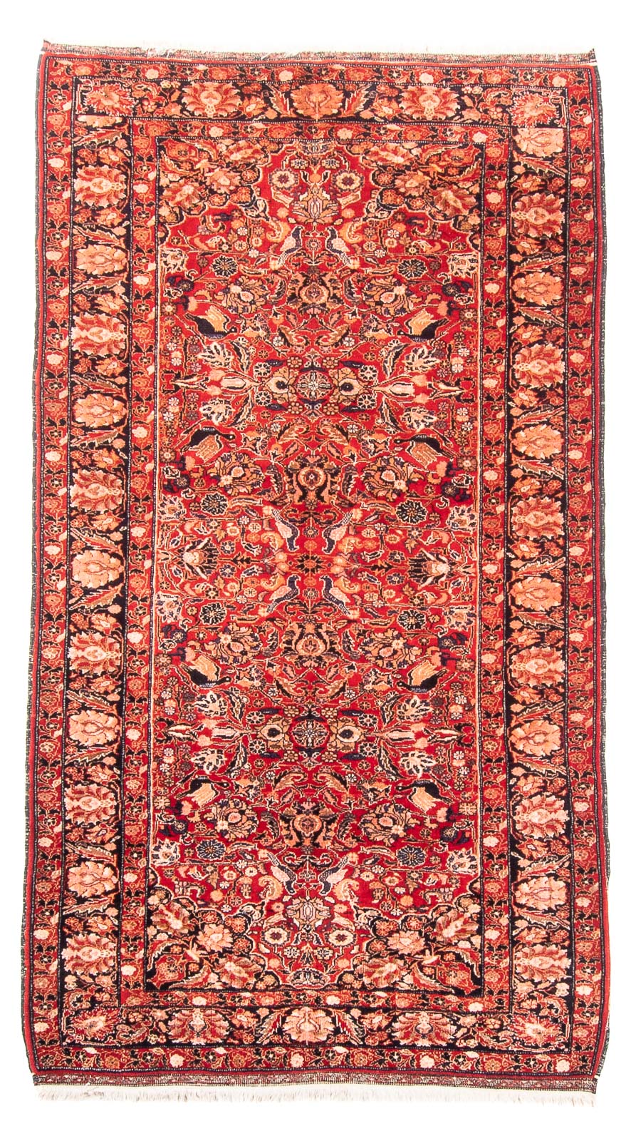 Alfombra de pasillo Alfombra afgana - 194 x 108 cm - rojo