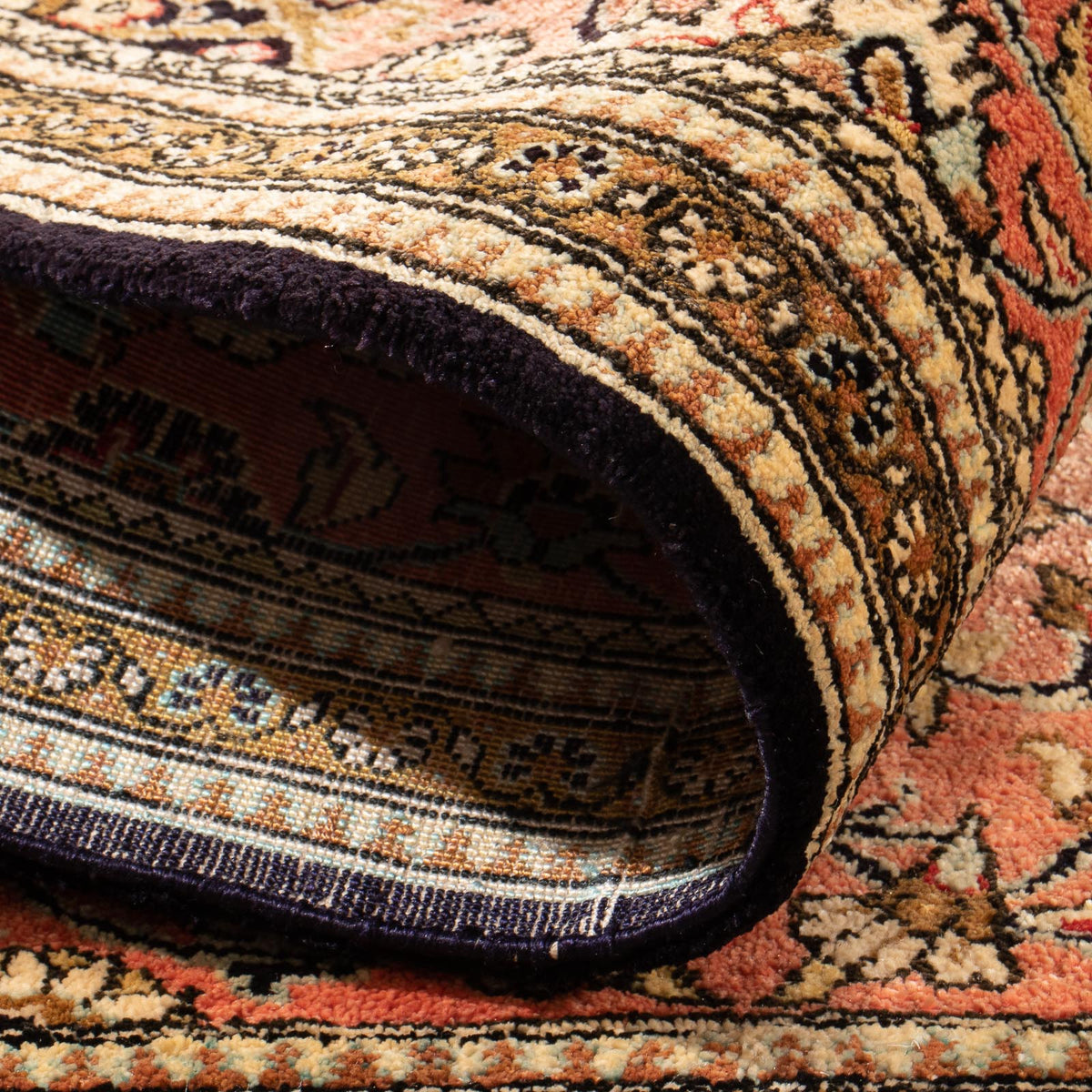 Alfombra de seda - Ghom Seda - Prima - 80 x 60 cm - rojo