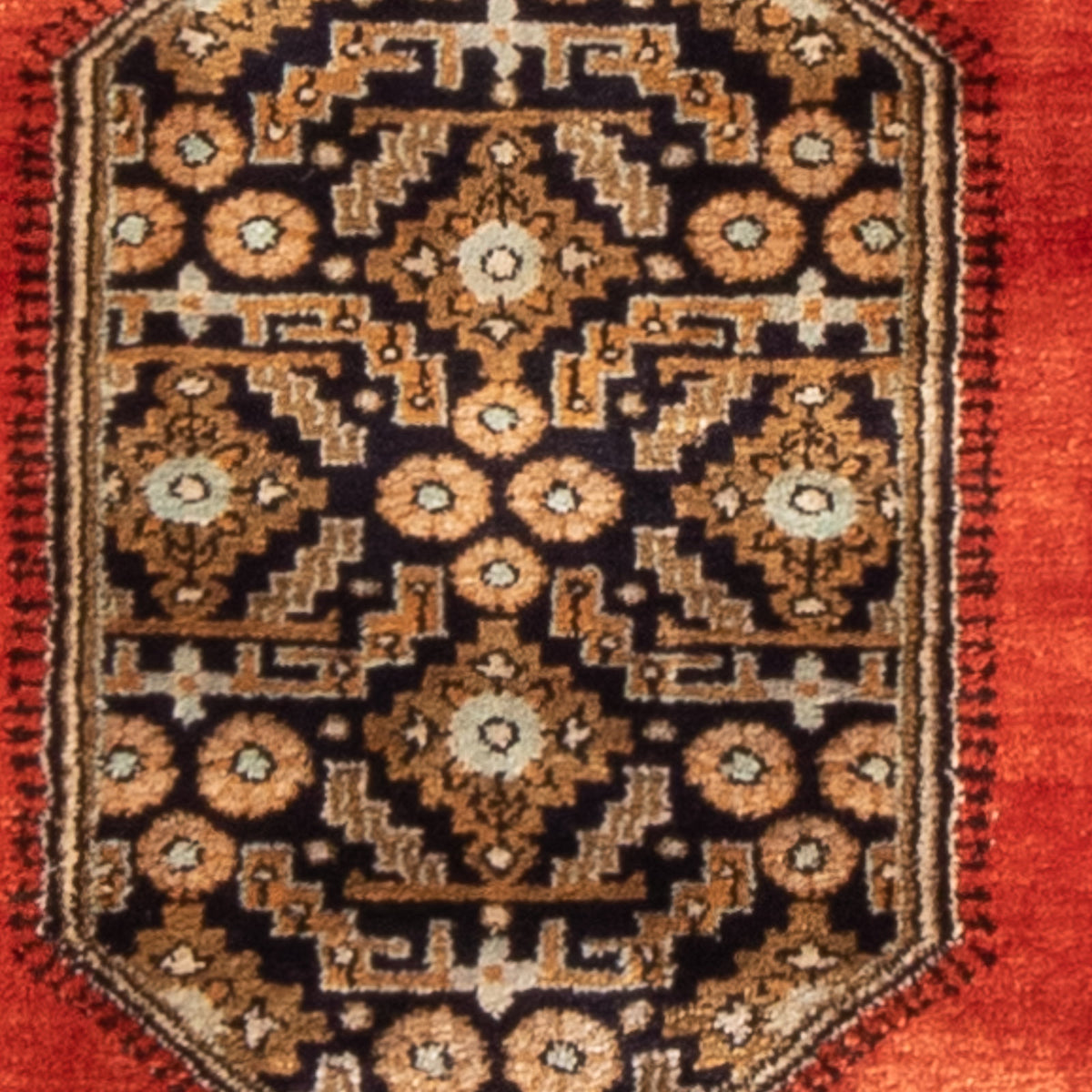 Alfombra de seda - Ghom Seda - Prima - 77 x 56 cm - naranja