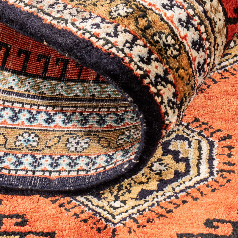 Alfombra de seda - Ghom Seda - Prima - 77 x 56 cm - naranja