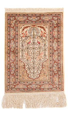 Alfombra oriental - Hereke - 58 x 39 cm - beige