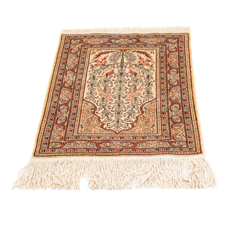 Alfombra oriental - Hereke - 58 x 39 cm - beige