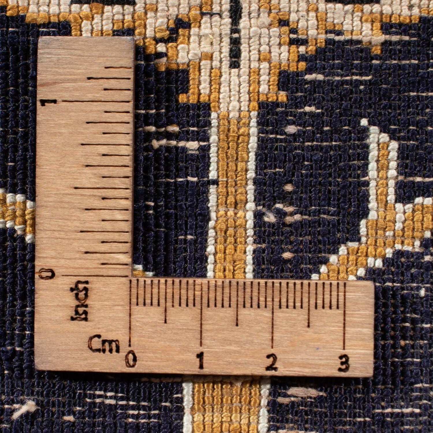Alfombra de seda - Ghom Seda - Prima - 72 x 57 cm - azul oscuro