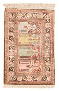 Alfombra oriental - Hereke - 61 x 41 cm - multicolor