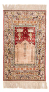 Hereke Alfombra 72x119cm - Alfombra oriental - Rectángulo / Multicolor / 72 x 119 cm Rectángulo