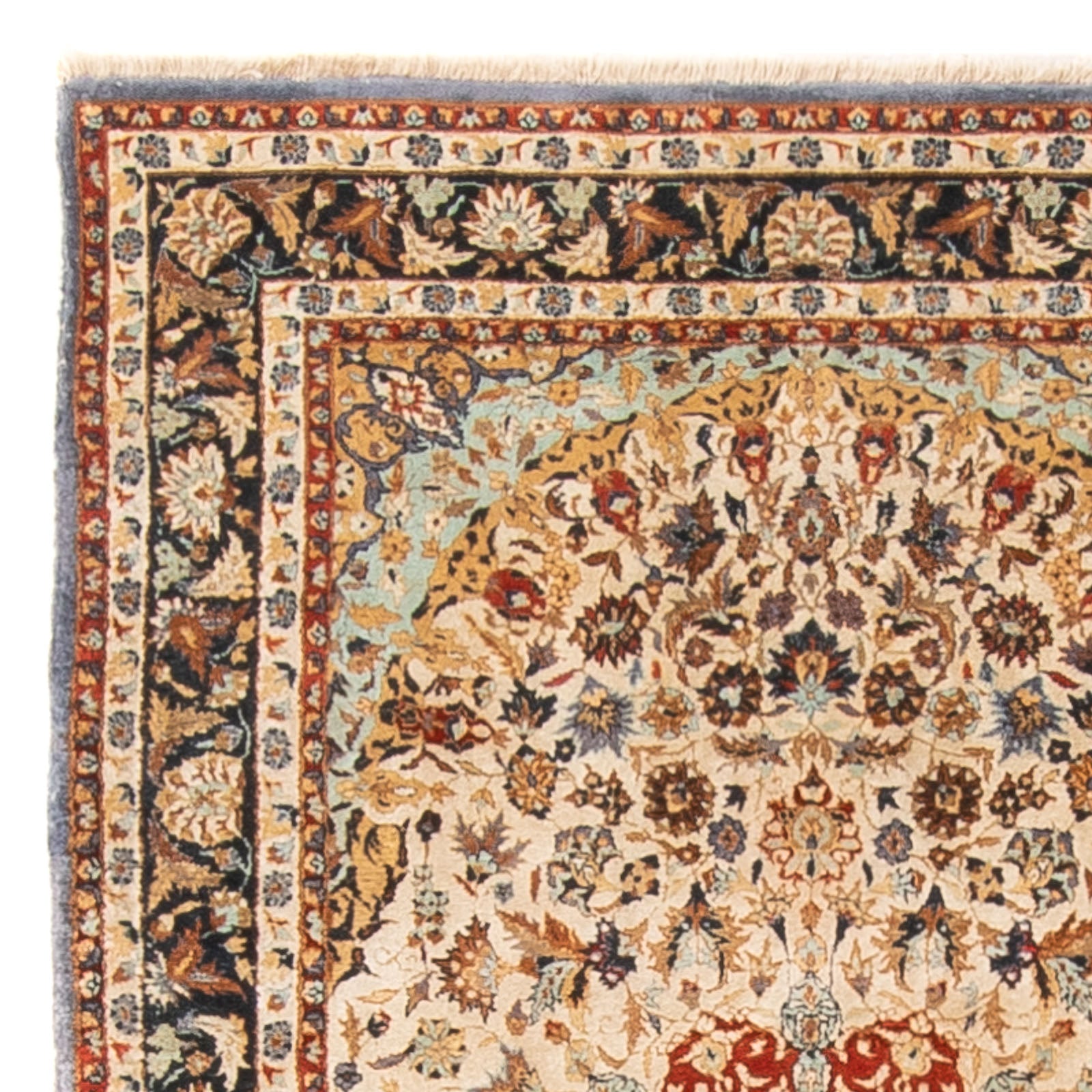 Alfombra de seda - Seda china - 154 x 94 cm - multicolor