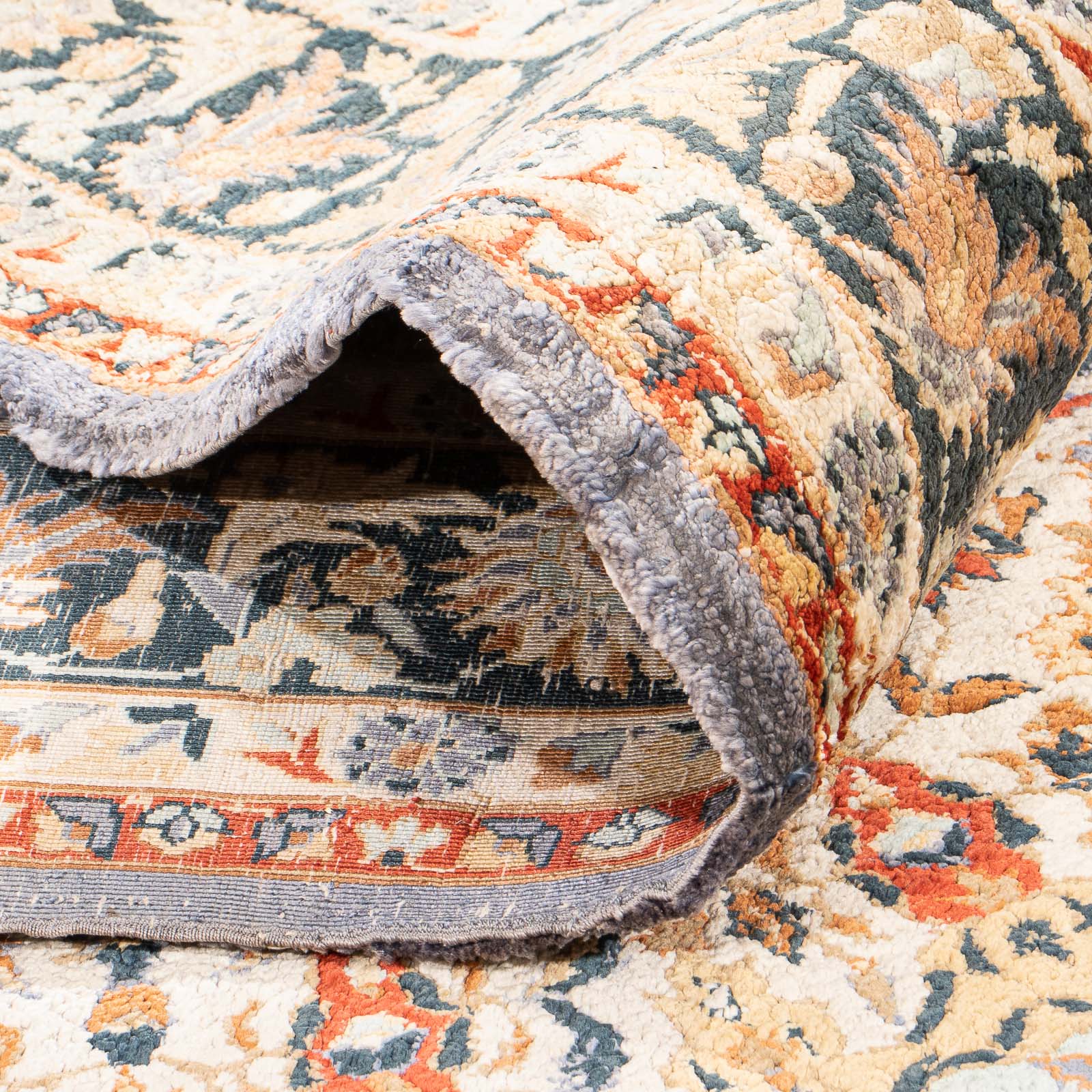 Alfombra de seda - Seda china - 154 x 94 cm - multicolor