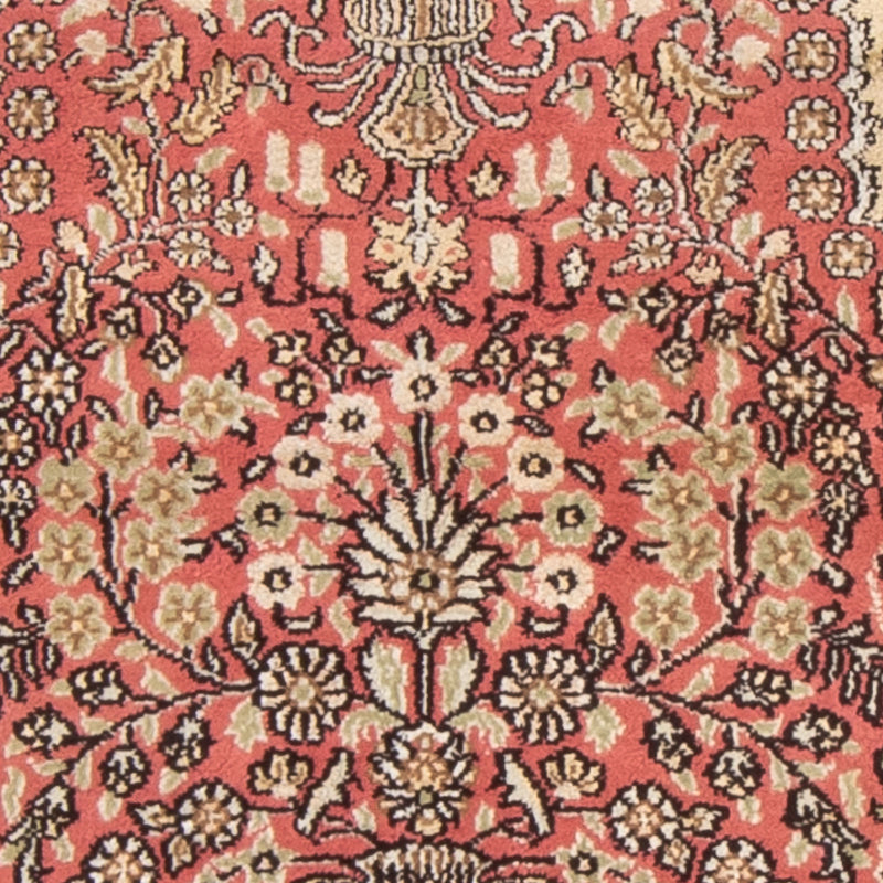 Alfombra de seda - Seda china - 86 x 64 cm - rojo
