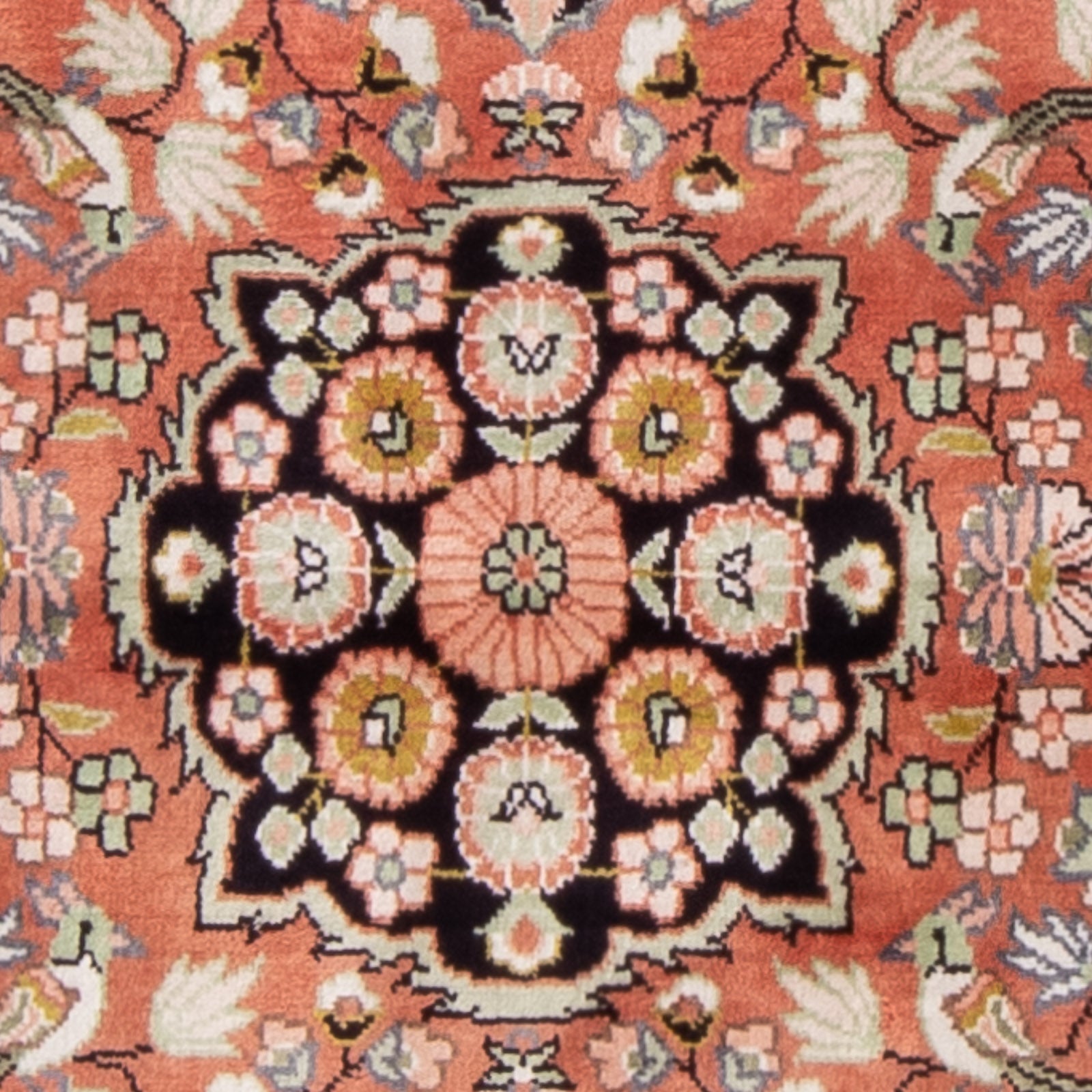 Alfombra de seda - Seda china - 93 x 62 cm - rojo