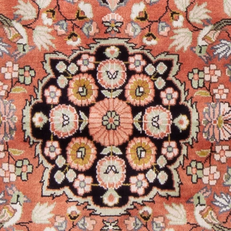 Alfombra de seda - Seda china - 93 x 62 cm - rojo
