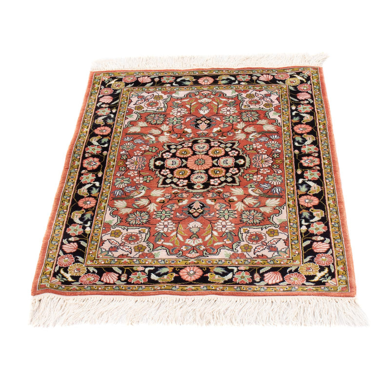 Alfombra de seda - Seda china - 93 x 62 cm - rojo