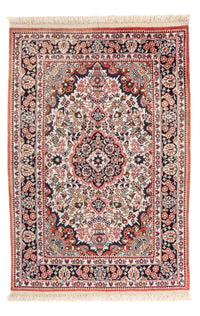 Alfombra de seda - Seda china - 91 x 63 cm - beige