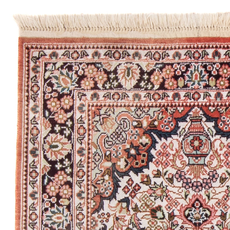 Alfombra de seda - Seda china - 91 x 63 cm - beige
