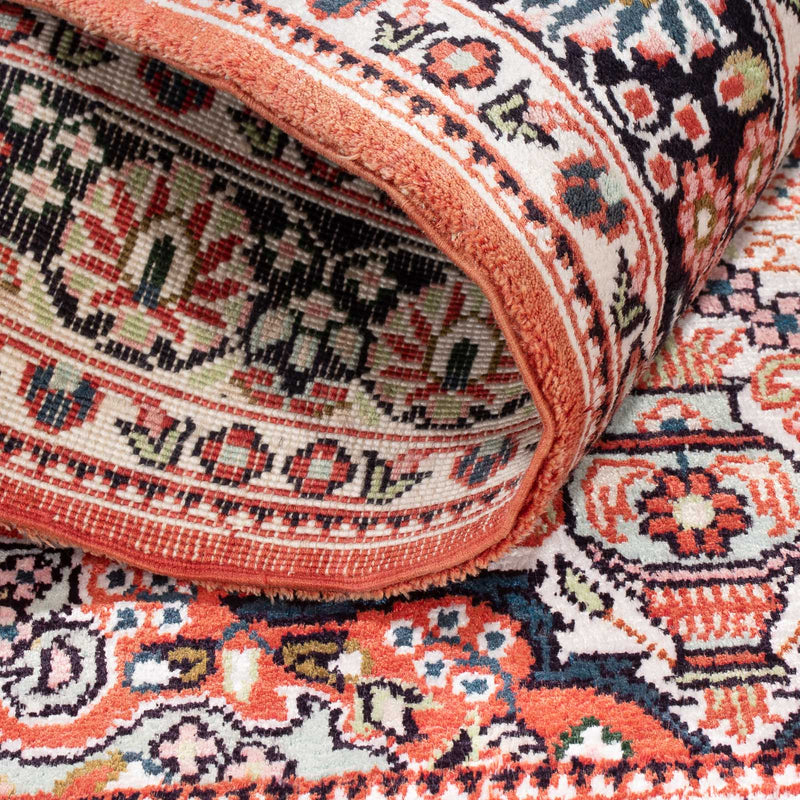 Alfombra de seda - Seda china - 91 x 63 cm - beige