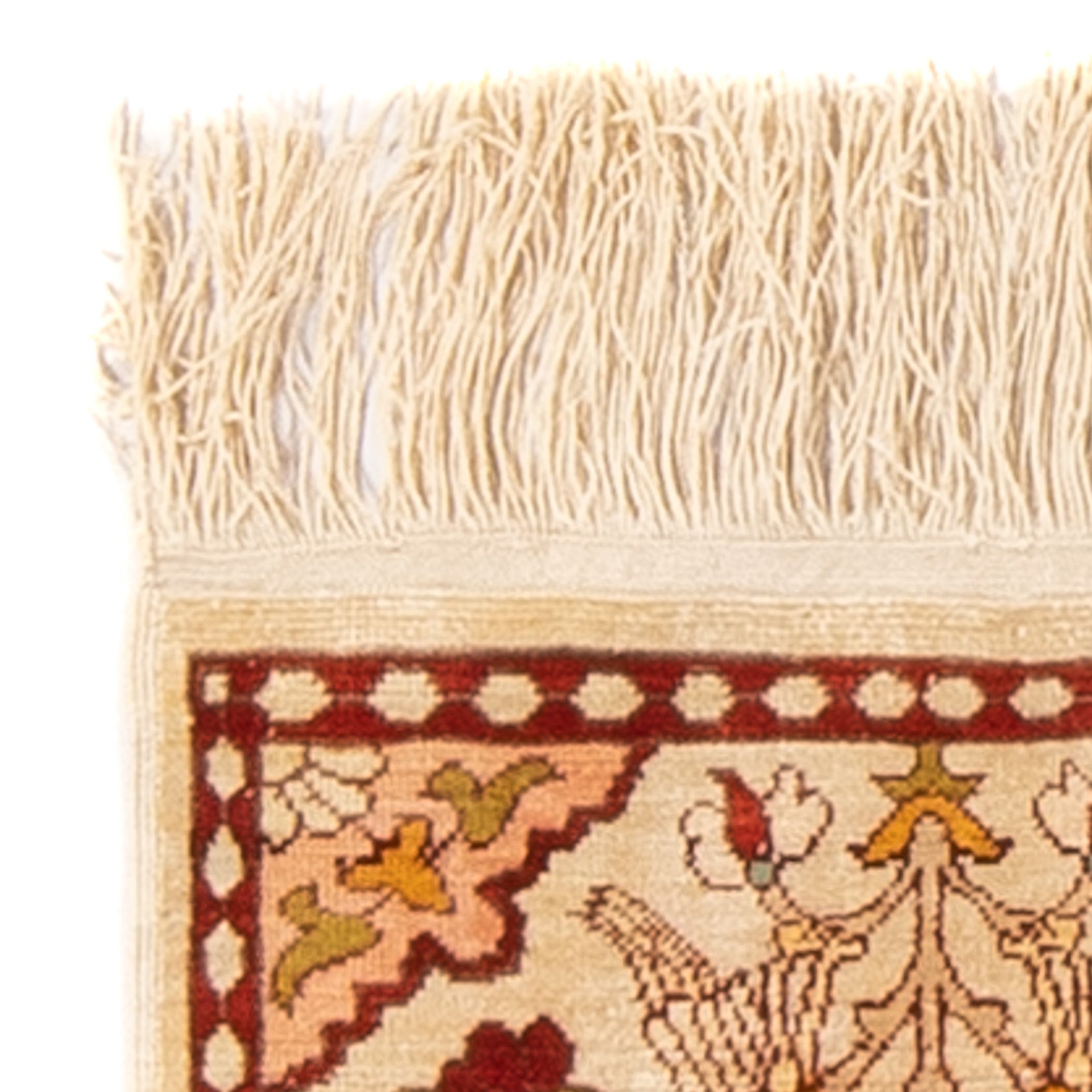 Alfombra oriental - Hereke cuadrado  - 17 x 25 cm - beige
