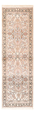 Alfombra de pasillo Alfombra de seda - Seda de Cachemira - 280 x 96 cm - rosa