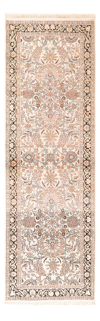 Alfombra de pasillo Alfombra de seda - Seda de Cachemira - 280 x 96 cm - rosa
