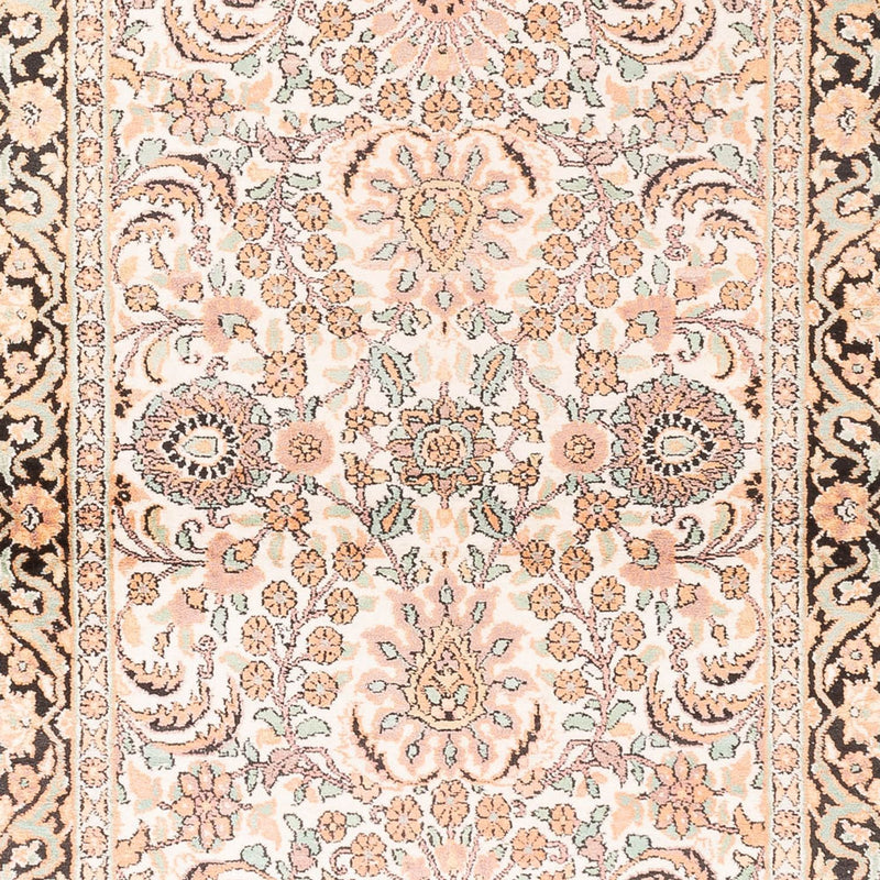 Alfombra de pasillo Alfombra de seda - Seda de Cachemira - 280 x 96 cm - rosa