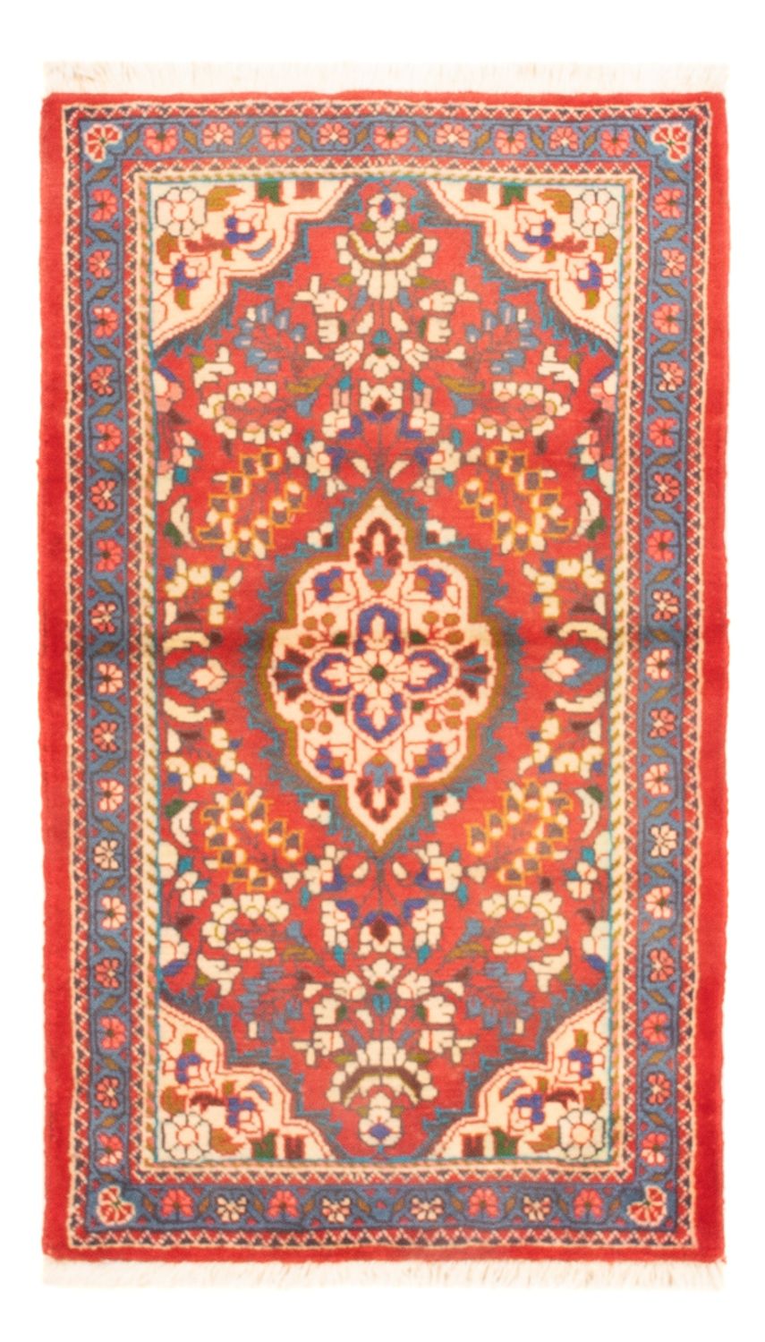 Alfombra persa - Nómada - 131 x 78 cm - rojo oscuro