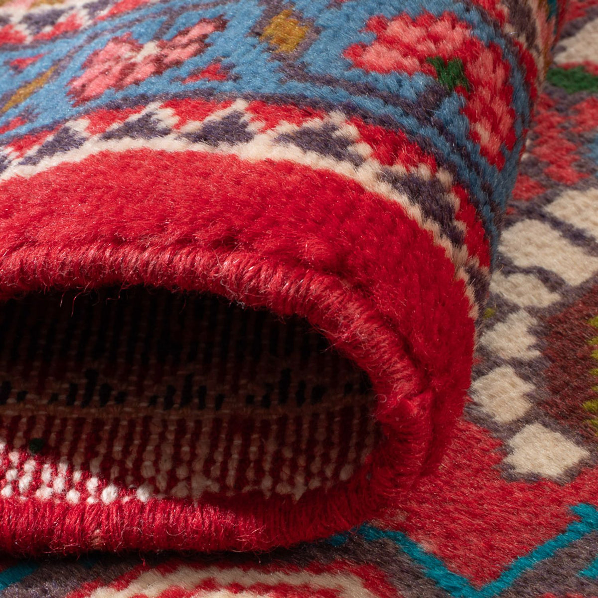 Alfombra persa - Nómada - 131 x 78 cm - rojo oscuro