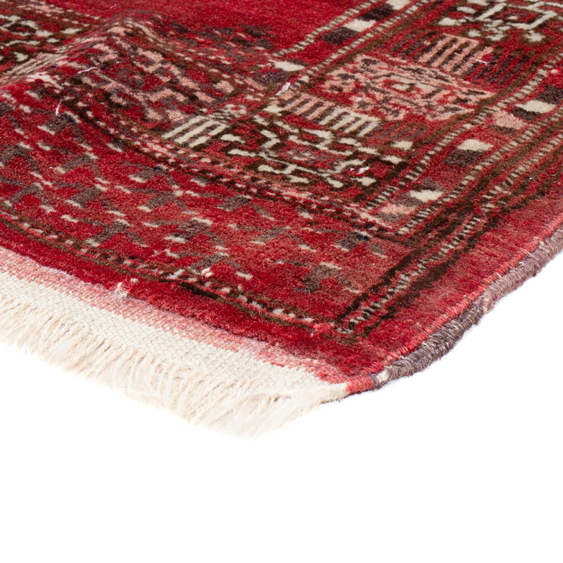 Alfombra Turkaman - 121 x 83 cm - rojo oscuro