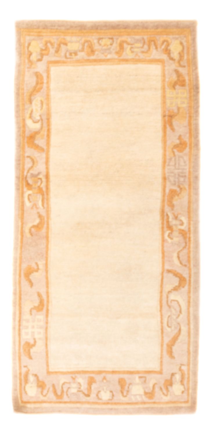 Alfombra de pasillo Alfombra de Nepal - 156 x 74 cm - beige