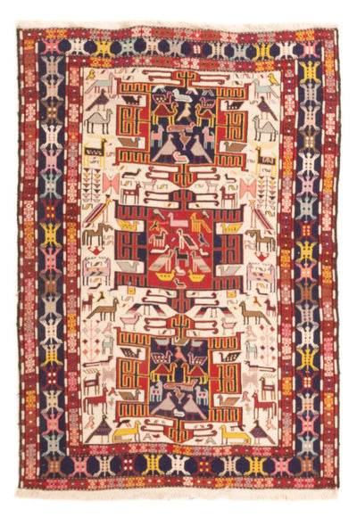 Kilim de seda Alfombra 109x135cm
