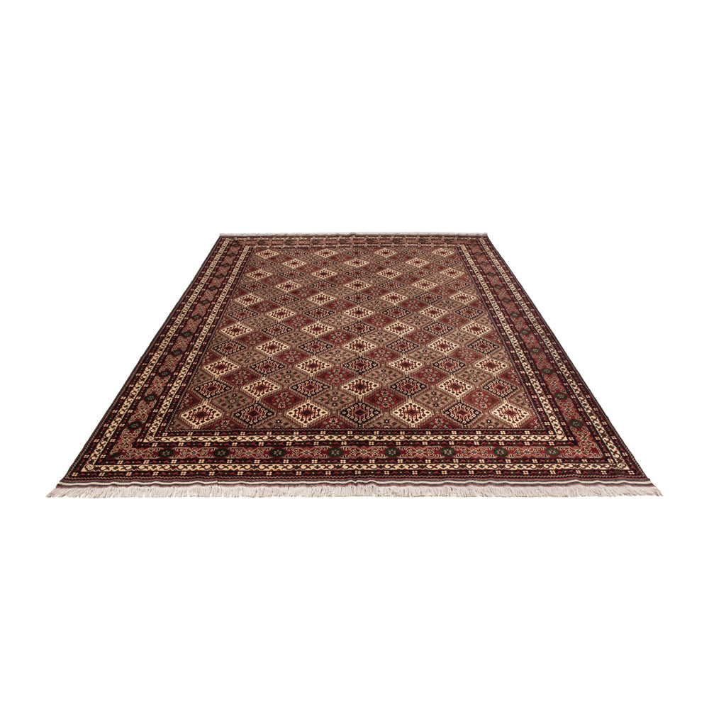 Alfombra afgana - 382 x 290 cm - beige oscuro