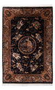 Alfombra persa - Ghom - 230 x 150 cm - azul oscuro