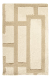 Alfombra de lana - 90 x 60 cm - beige