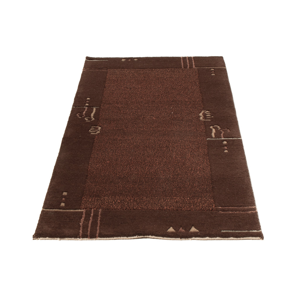Alfombra de Nepal - 140 x 70 cm - beige oscuro