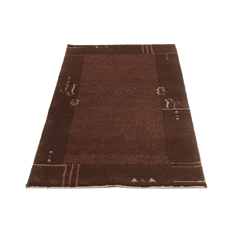 Alfombra de Nepal - 140 x 70 cm - beige oscuro