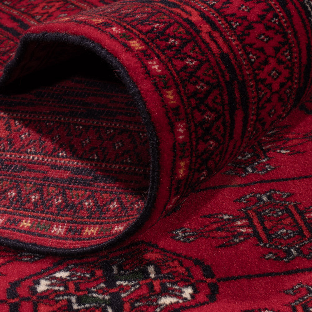 Alfombra afgana - Bukhara - 390 x 296 cm - rojo oscuro